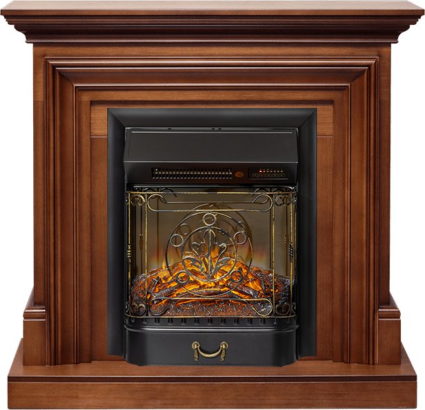 Каминокомплект Bradford - Орех с очагом Majestic FX M Black RC. Royal Flame купить в Москве