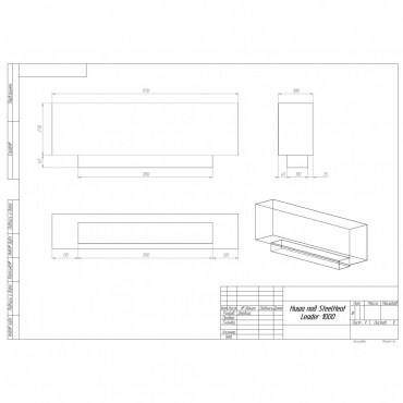 Очаг в нишу SteelHeat LEADER 1000 LITE  Small