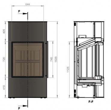 Дровяная печь EMBER Гордана 480 L+ black