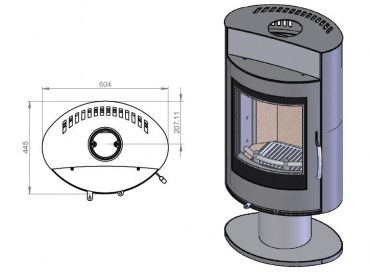 Дровяная печь EMBER Миляна SKI 400 DV